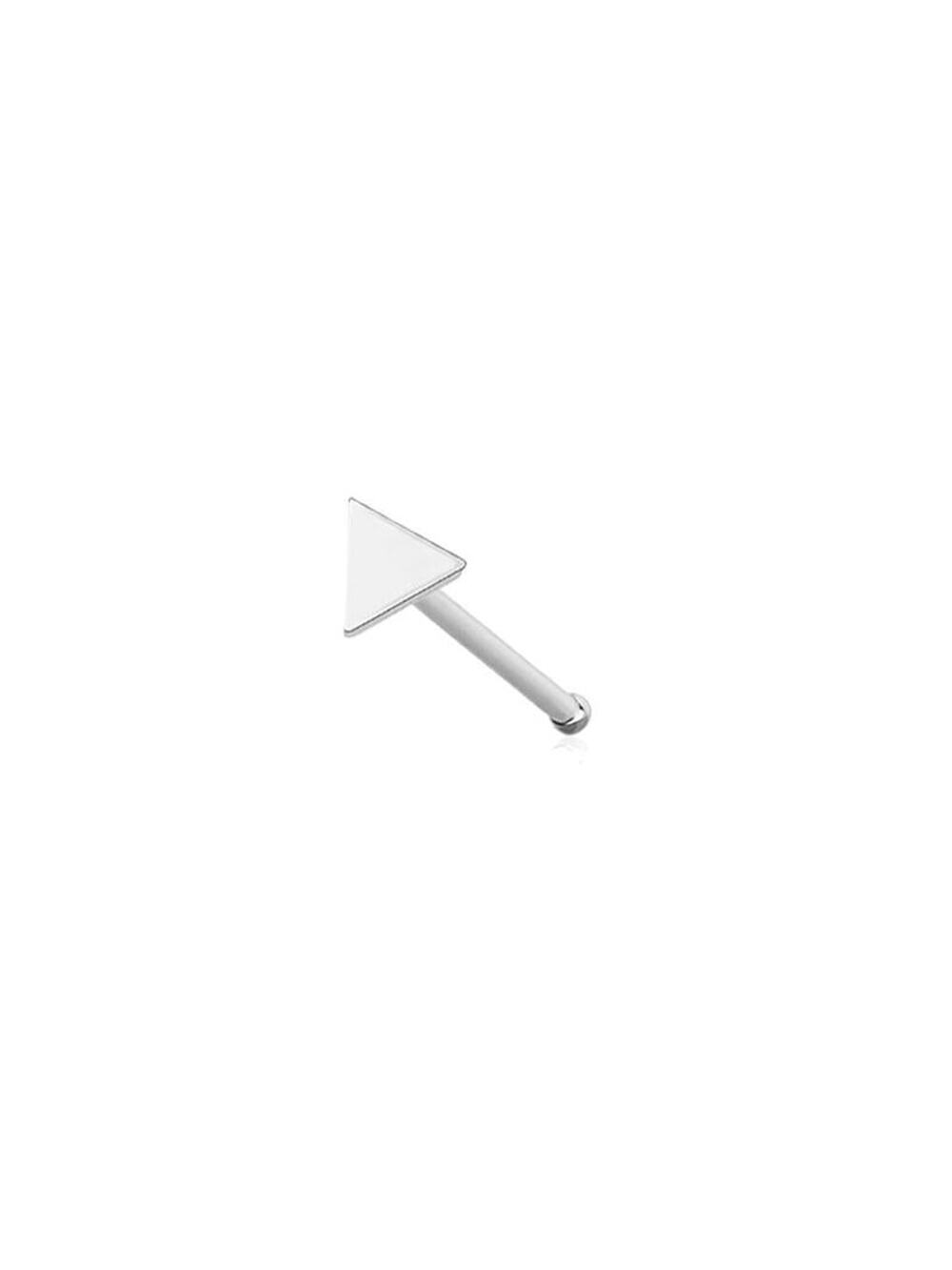 Triangle Flat Head Nose Bone-Silver